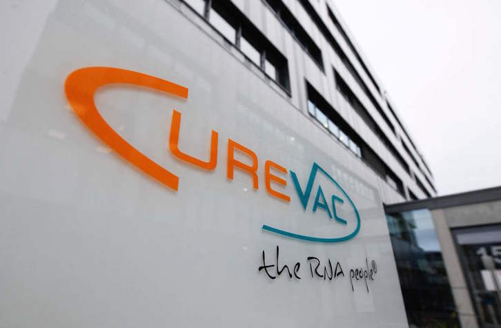 Sede de la compañía CureVac en Tubingen, Alemania. (THOMAS KIENZLE / AFP) 