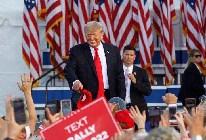 Trump, durante un reciente acto en Ohio. (Stephen ZENNER/AFP)