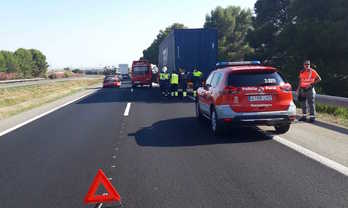 Aquí ha ocurrido el accidente mortal. (Policía Foral)