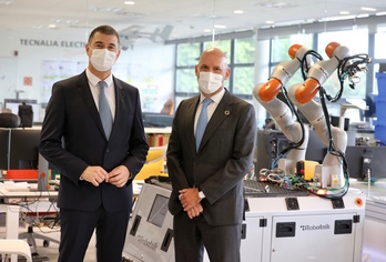 Jesús Valero, director general de Tecnalia y Alex Belaustegui, presidente del centro. (TECNALIA) 