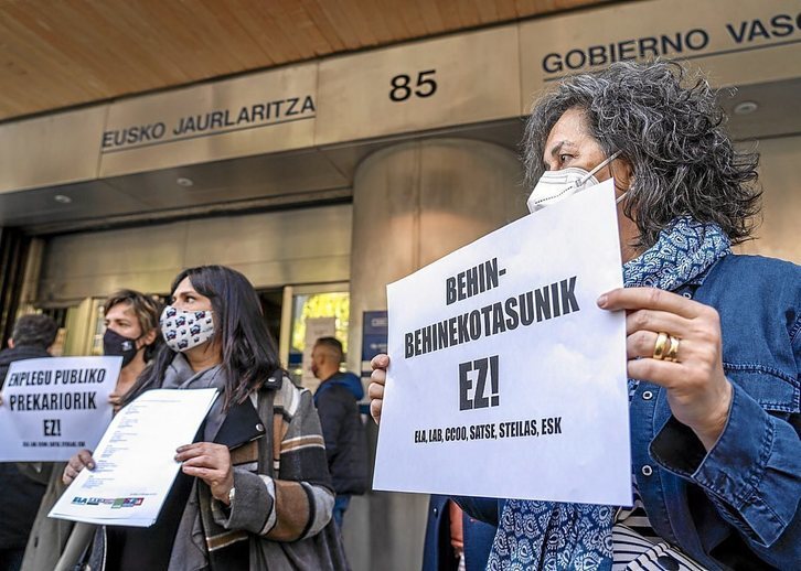 Imagen de archivo de una protesta contra la temporalidad en la Administración Pública. (Marisol RAMIREZ/FOKU)