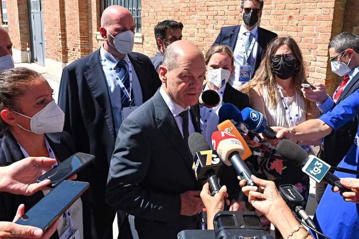 El ministro alemán de Finanzas, Olaf Scholz, en Venecia. (Andreas SOLARO/AFP)