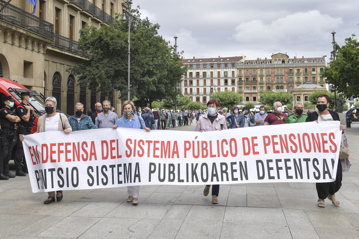 Nafarroako Pentsiodunen Mugimenduaren mobilizazioa. (Idoia ZABALETA/FOKU)