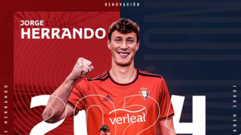 Jorge Herrando estaba realizando la pretemporada con el primer equipo. (@CAOsasuna)