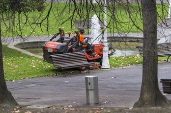 Trabajadores de jardinaría de Bilbo. (Juanan RUIZ/FOKU)