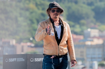 Johny Deep aktorea, iaz, Donostian. (Gorka RUBIO / FOKU)