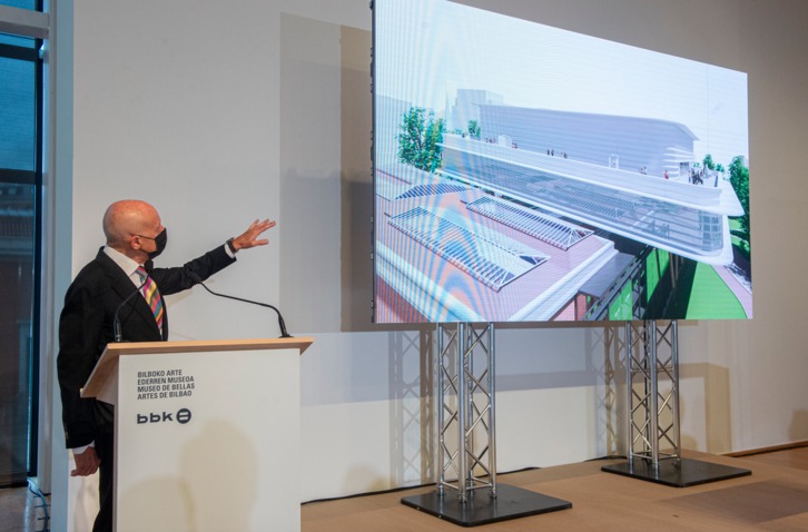 Norman Foster presentó el avance del proyecto de ampliación del museo en junio pasado. (Monika DEL VALLE | FOKU)