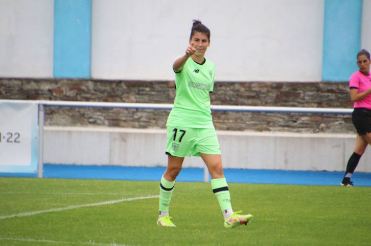 Lucía ha marcado los dos primeros goles del Athletic en Torrelavega. (Athletic Club)