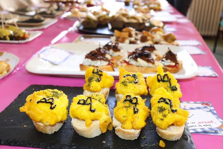 Concurso de pintxos veganos en el Casco Viejo de Bilbo.