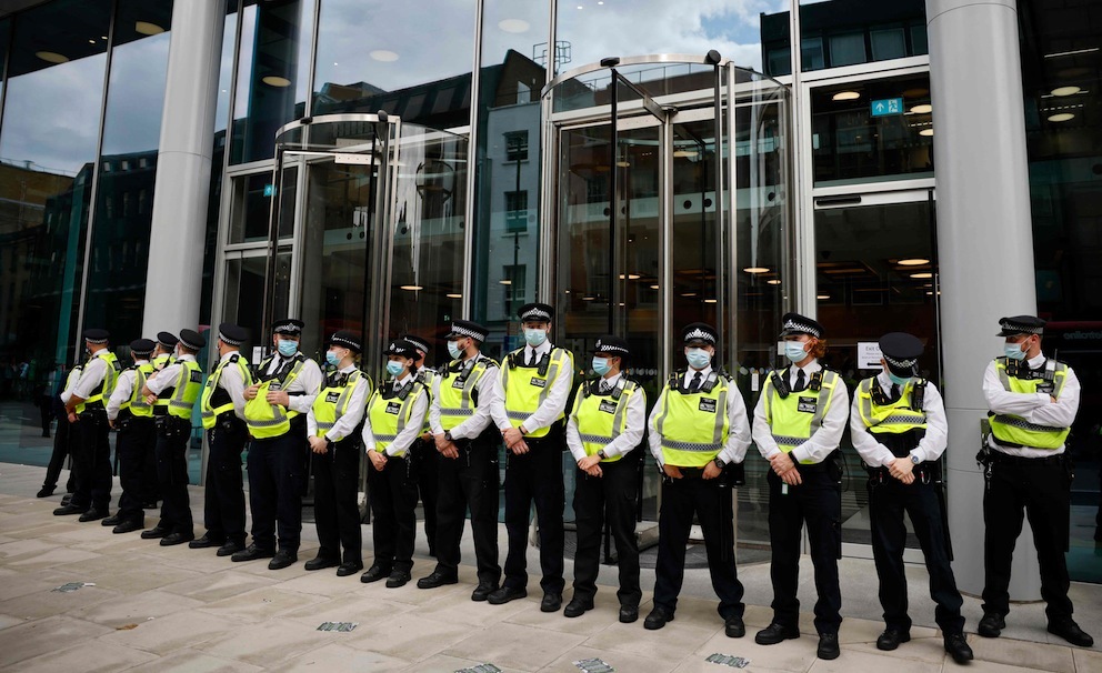 Anti-vaccine protesters break into a news channel headquarters in London |  World