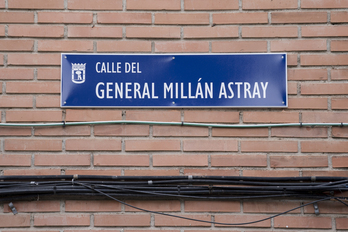 El fascista Millán Astray vuelve a tener calle en Madrid. (A. Perez Meca | Europa Press)