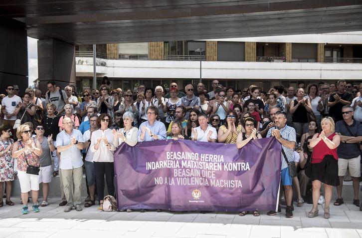 Concentración en Beasain tras la agresión sexual en julio de 2019. (Gorka RUBIO / FOKU)