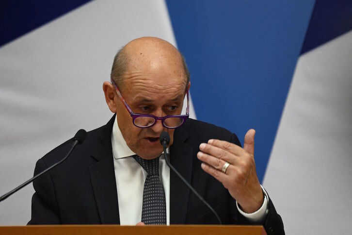 El ministro francés de Exteriores, Jean Yves Le Drian. (Attila KISBENEDEK/AFP)