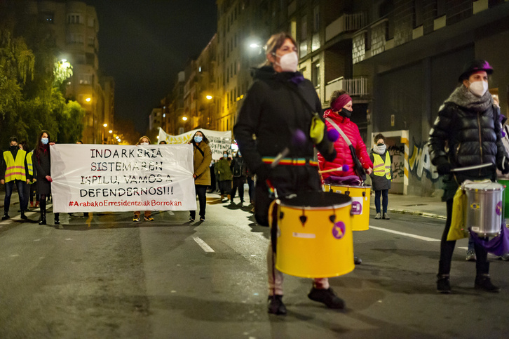 Movilización contra la violencia machista en Gasteiz, en el 25N del pasado año. (Jaizki FONTANEDA | FOKU)