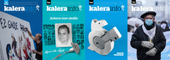 Portadas de diferentes ejemplares de Kalera Info. (NAIZ)