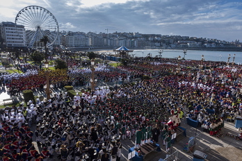 Alderdi Eder el 20 de enero de 2020 a la hora de la Tamborrada infantil. (Jon URBE / FOKU)