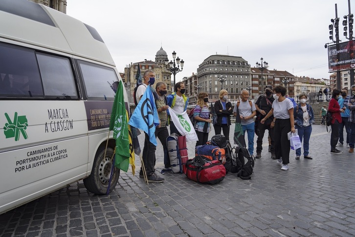 Glasgowko Klimaren Goi Bilerara joateko martxa astearte honetan atera da Bilbotik. (Aritz LOIOLA / FOKU)