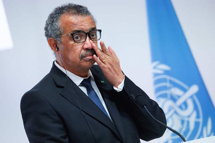 El director general de la OMS, Tedros Adhanom Ghebreyesus. (Denis BALIBOUSE/AFP)