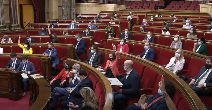 El Parlament ha aprobado la resolución de ERC y Junts. (PARLAMENT DE CATALUNYA)