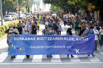 Kontseiluak iragan uztailean Iruñean egin zuen manifestazioa. (Iñigo URIZ/FOKU)