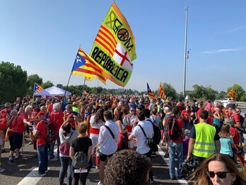 Imagen de la marcha que ha partido de Vinaròs. (ANC)