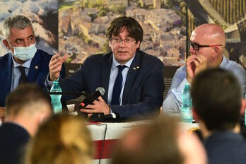 El president Puigdemont ya se encuentra en Cerdeña para comparecer mañana en los tribunales en relación a la orden de entrega del TS español. (Miguel MEDINA/AFP)