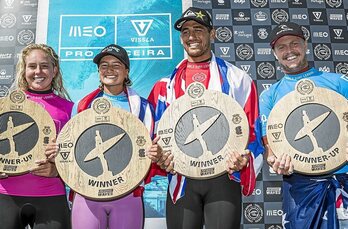 Portugalgo finalistak: Gabriela Bryan, Luana Silva, Ezekiel Lau eta Jackson Baker. (WORLDSURFLEAGUE.COM)