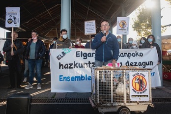 ELBren elkarretaratzea Angelun kanpoko hazkundearen defentzan. (Guillaume FAUVEAU)