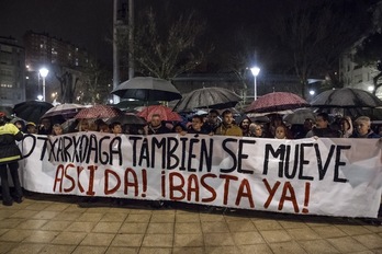 Foto de archivo de una movilización anterior en Otxarkoaga. (Aritz LOIOLA/FOKU)