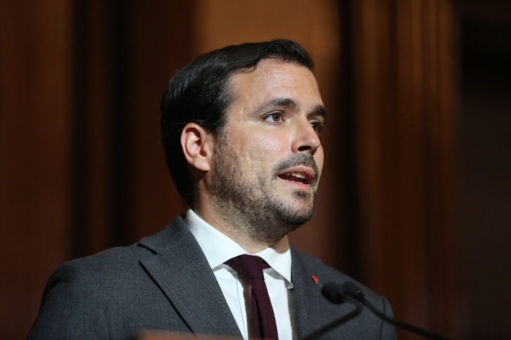 El ministro español de Consumo, Alberto Garzón, recibió la cartas con amenazas enviadas por el militar cuando era diputado. (Cézaro DE LUCA/EUROPA PRESS)