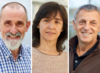 Carlos Garbisu, Ana Hurtado y Ramón Juste, reconocidos por la Universidad de Standford. (NEIKER)
