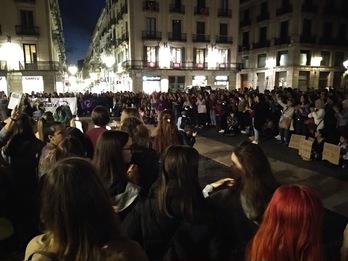 Concentración en Barcelona en noviembre de 2019 contra «la manada de Manresa». (EUROPA PRESS)