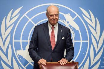 El enviado especial para Sahara Occidental, Staffan De Mistura. (Fabrici COFFRINI/AFP)