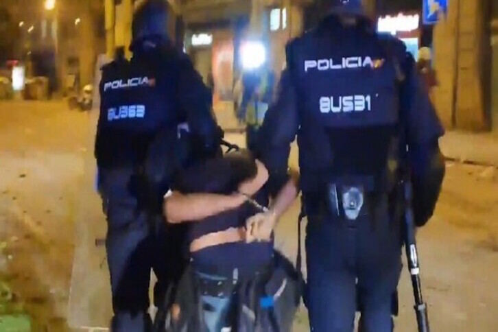 Imagen del momento de la detención de Albert Garcia, en 2019.