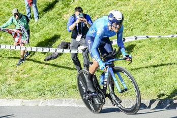 Valverde, en la crono de la Itzulia (Marisol RAMÍREZ / FOKU)