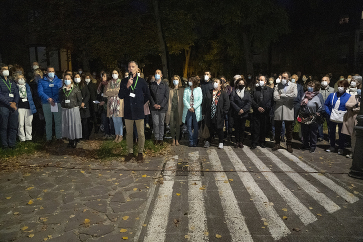 La concentración de condena del día siguiente en El Batán. (Raul BOGAJO | FOKU)