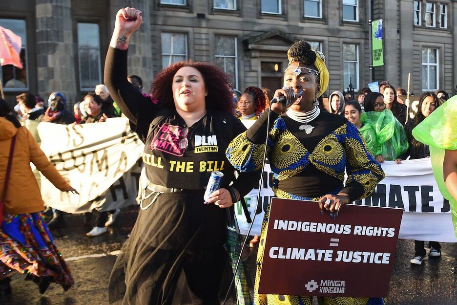 Indigenen eskubideak aldarrikatu dituzte. (Andy BUCHANAN/AFP)