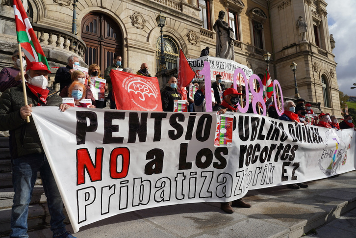 Los pensionistas convocan movilizaciones para el sábado 13 de noviembre. (Monika DEL VALLE/FOKU)