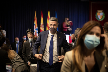 Xavier García Albiol tras la sesión de este lunes. (David ZORRAKINO/EP)