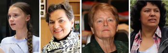 Thunberg, Figueres, Brundtland y Cáceres, cuatro de muchas más.