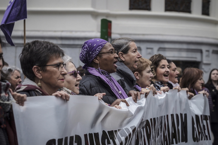 Movilización contra la violencia machista en Bilbo. (Aritz LOIOLA | FOKU)