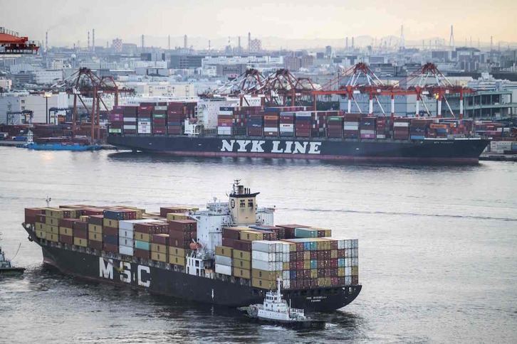 El transporte mundial de mercancías está teniendo retrasos. (Charly TRIBALLEAU / AFP) 