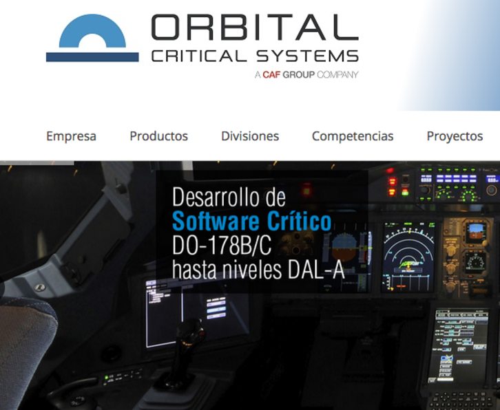 Página web de Orbital Critical Systems.