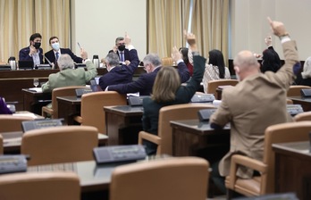 Votación en la Comisión de Trabajo para dar el visto bueno a la reforma de las pensiones. (Eduardo PARRA/EUROPA PRESS)