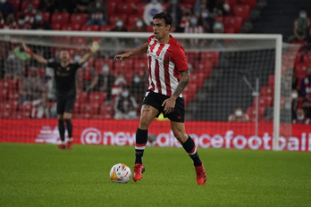 Dani García durante un partido de esta temporada en San Mamés. (Aritz LOIOLA / FOKU)