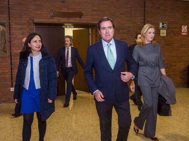 Antonio Garamendi, presidente de la CEOE. (Luis JAUREGIALTZO/AFP)