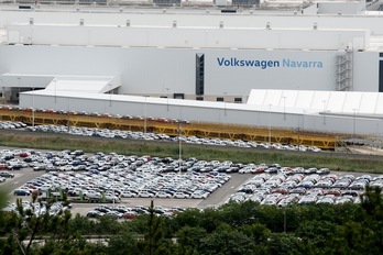 La planta de Volkswagen en el polígono industrial de Landaben. (Iñigo URIZ/FOKU)