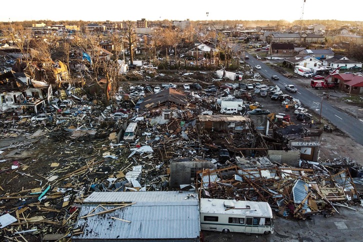 Imagen tomada en Mayfield, Kentucky. (Chandan KHANNA / AFP)