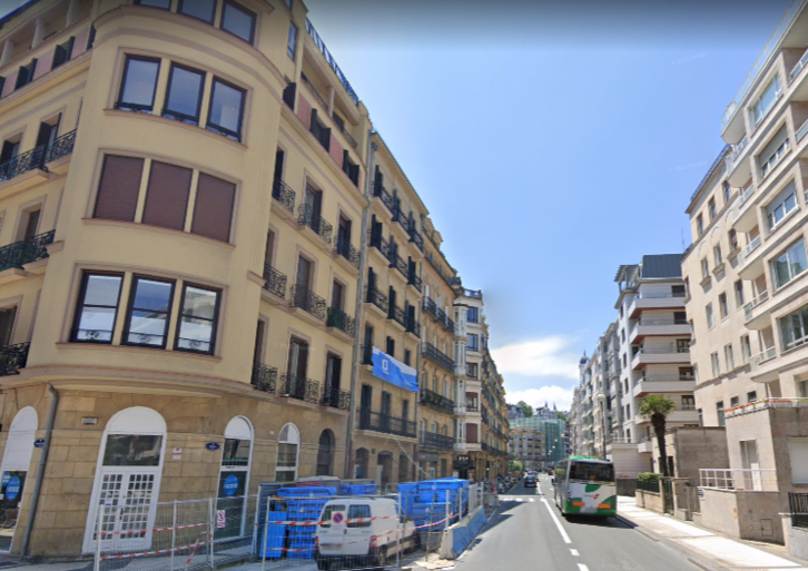 La calle Zubieta, paralela al paseo de La Concha. (Google Maps)