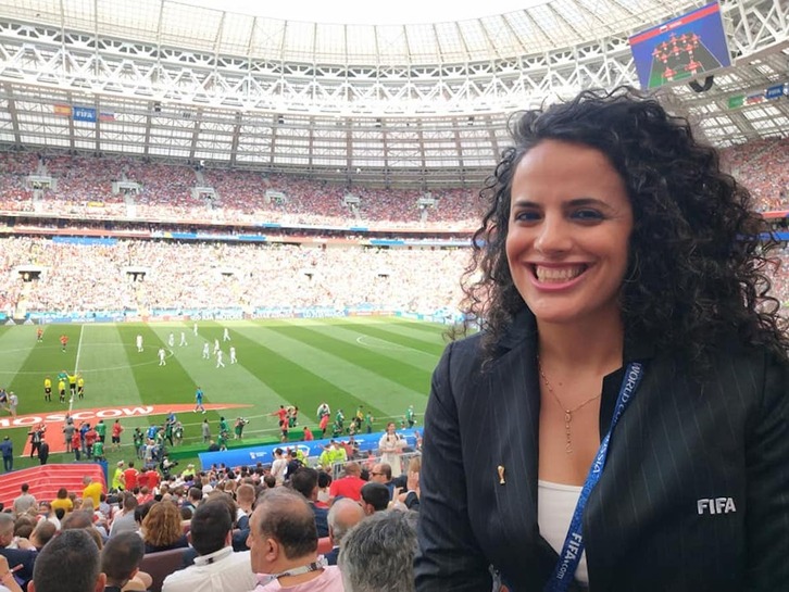 Honey Thaljie presencia un partido del Mundial de Francia. (Honey THALJIEH)